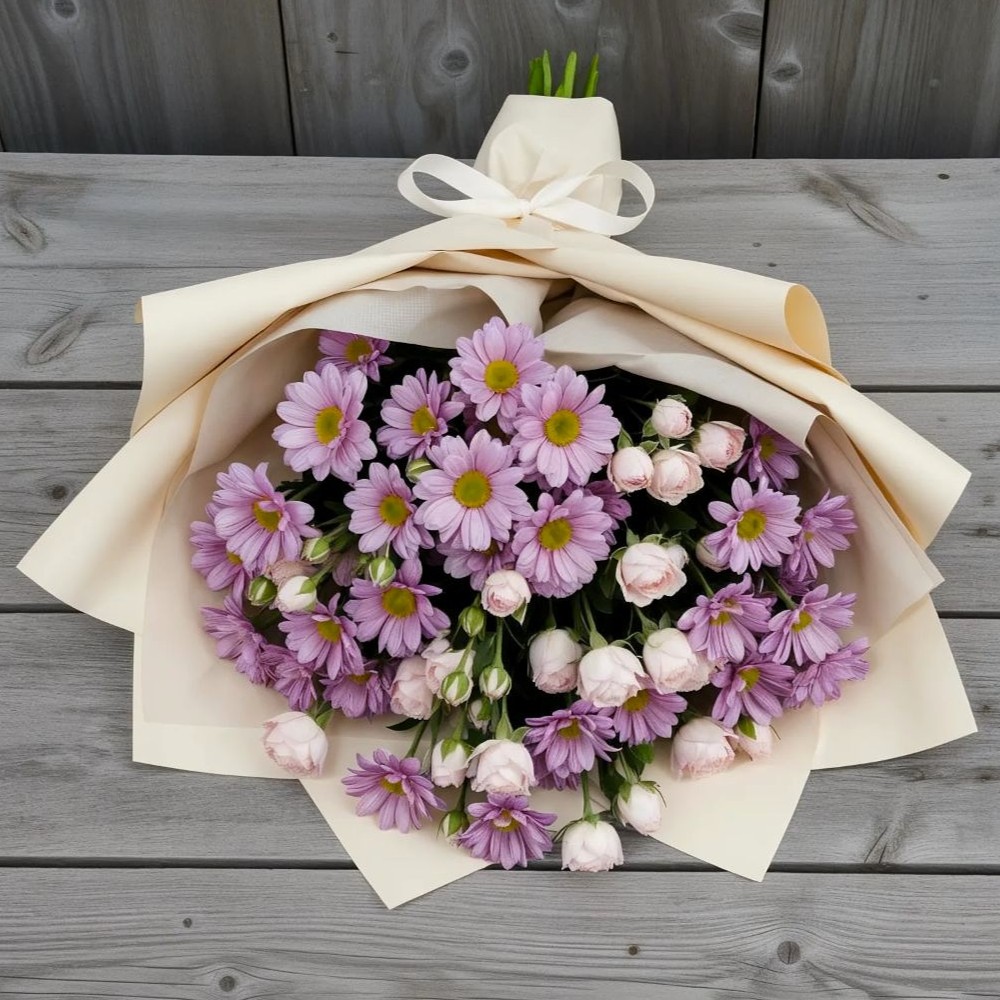 Букет цветов из: Розы и Хризантемы в Стерлитамаке