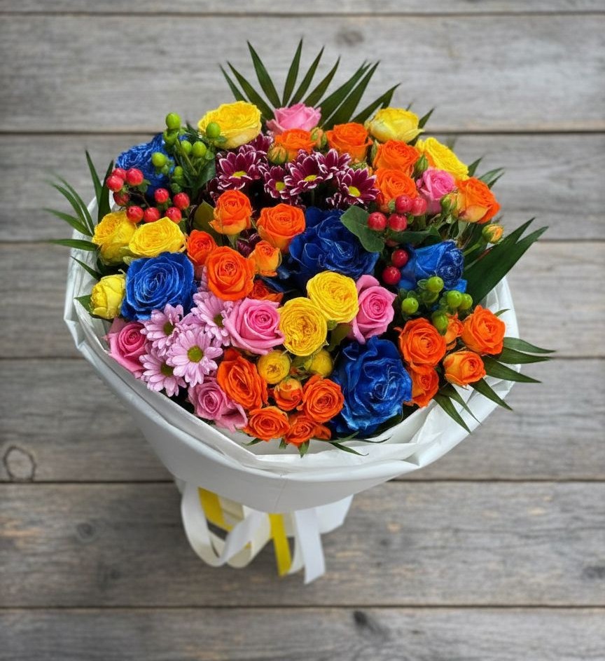 Букет цветов из: Розы и Хризантемы в Стерлитамаке