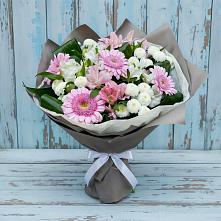 Букет цветов из:  Герберы, Альстромерии и Хризантемы в Стерлитамаке