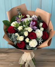 Букет цветов из:  Розы и Альстромерии в Стерлитамаке