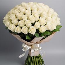 Букет 101 беля роза Белоснежка в Стерлитамаке