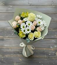Букет цветов из:  Альстромерии, Розы и Хризантемы в Стерлитамаке