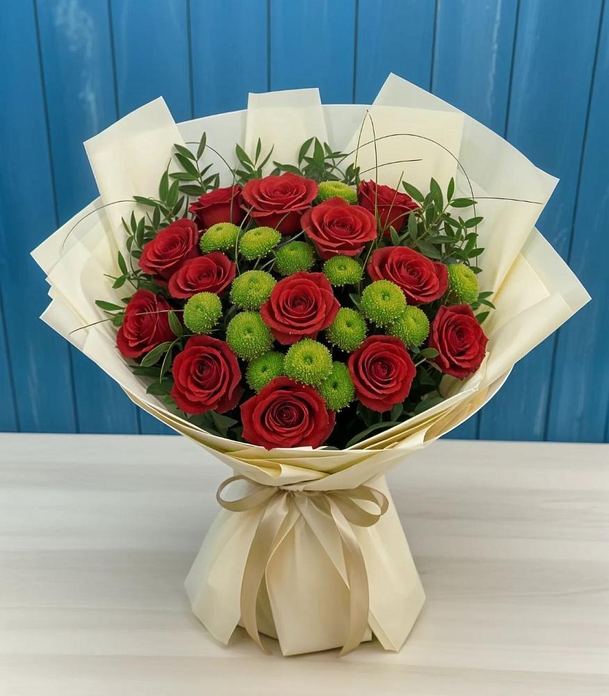 Букет цветов из: Розы и Хризантемы в Стерлитамаке