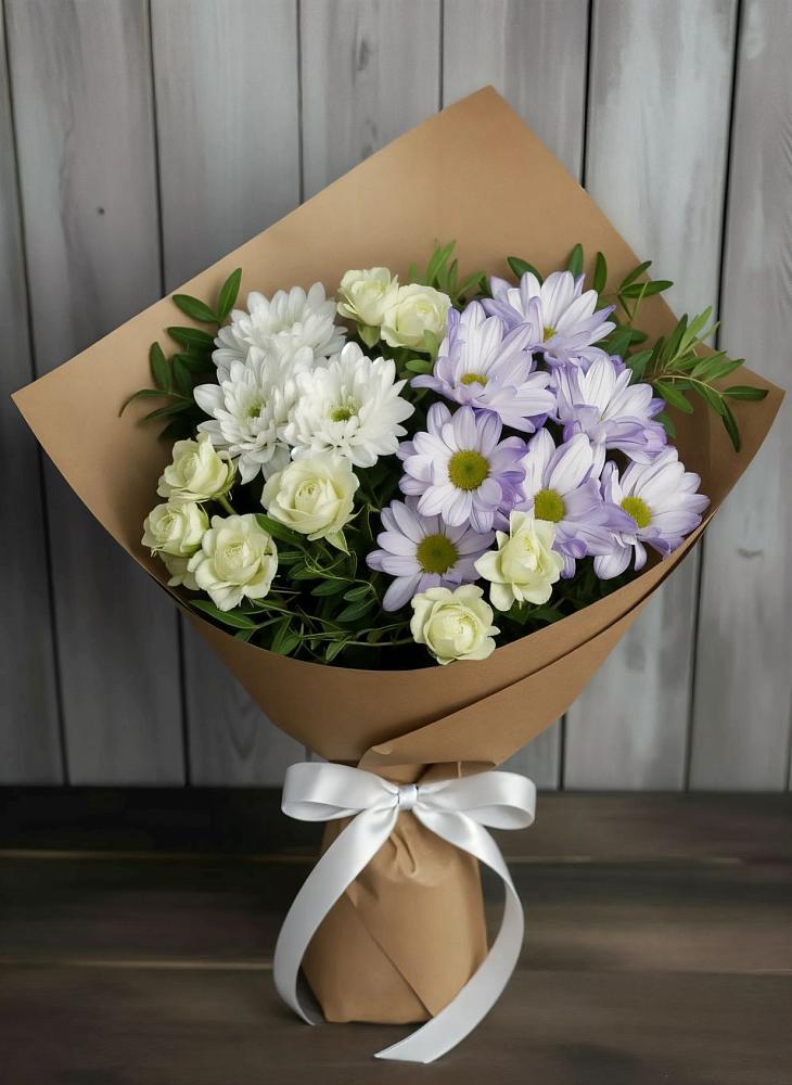 Букет цветов из: Хризантемы и Розы в Стерлитамаке